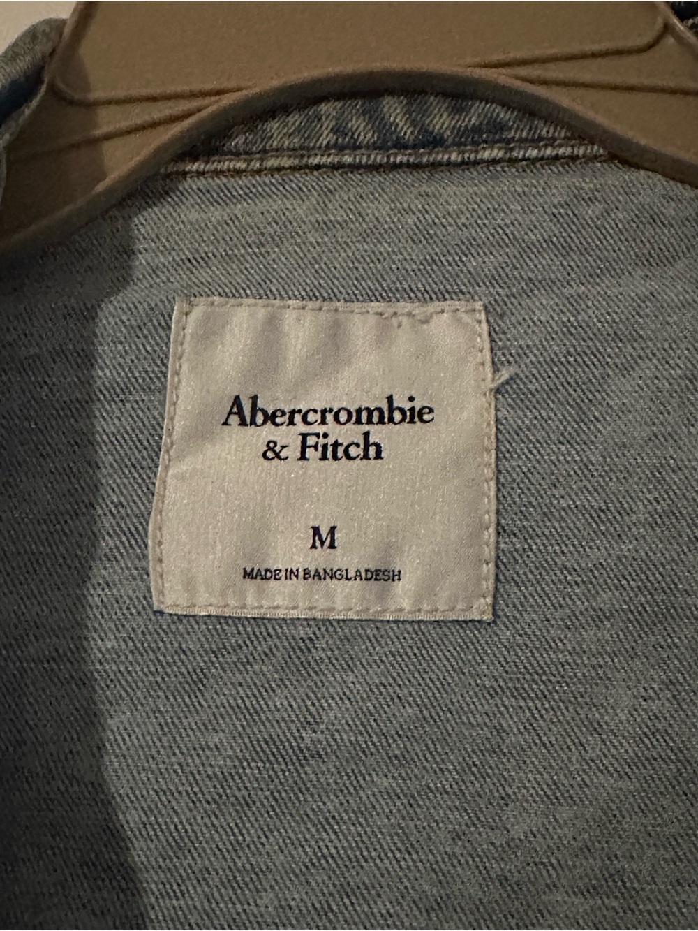 OVERSIZED Abercrombie & Fitch Light Blue Denim Jean Jacket - Picture 2 of 5